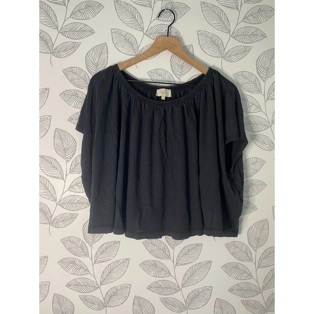 Deletta Black Hang Sleeve T-shirt, Size XS